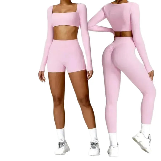 Women Yoga Sports Set Quick Dry 2 Piece Gym Outfit