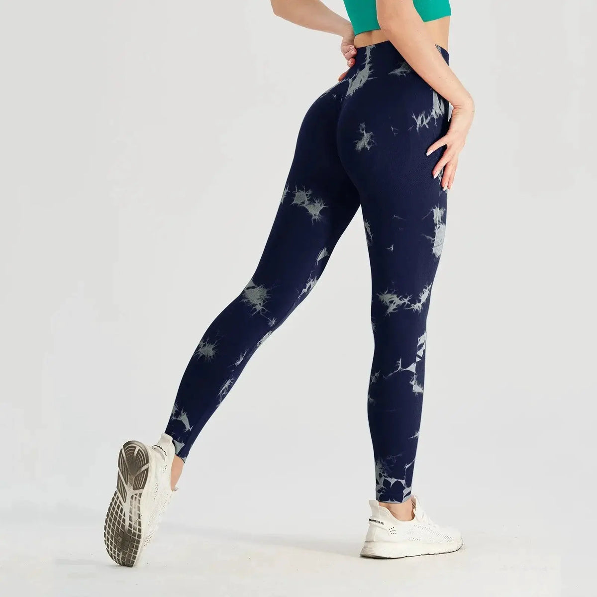 Yoga Leggings Sculpting Tummy Control Butt Lift Tie Dye Bleach
