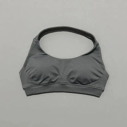 Sports Bra Women Seamless Yoga Halter Bra Top High Support Open Back Bra Fitness Push-up Activewear Workout Gym Underwear