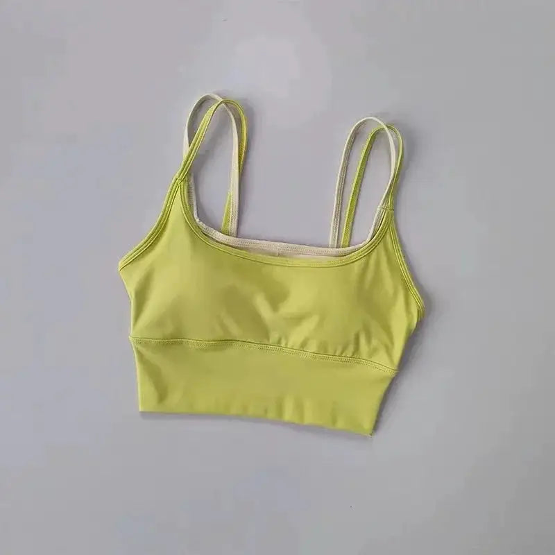 Sports Underwear Bras Top Women's Shockproof Gathering Fitness and Breasts Wearing Yoga Quick-drying Suspender Vests in Summer