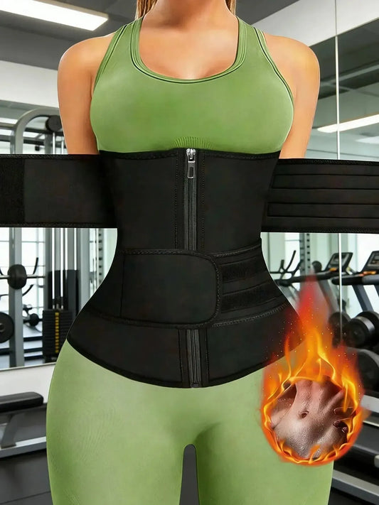 FlexiFit Waist Trainer Cincher Belt And Waist Trimmer - Workout And Sauna Sweats